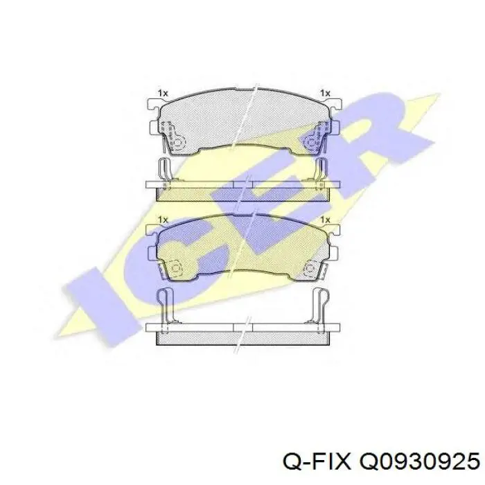 Купить Q0930925 Q-fix Колодки тормозные задние, дисковые