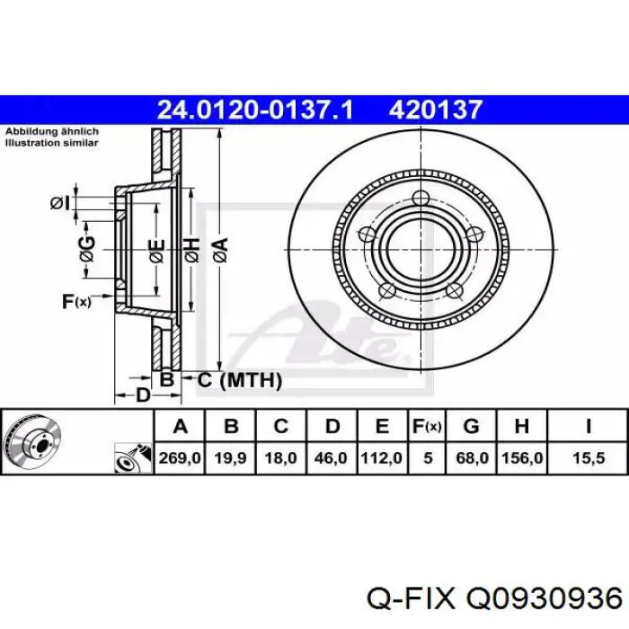 Купить Q0930936 Q-fix Колодки тормозные задние, дисковые
