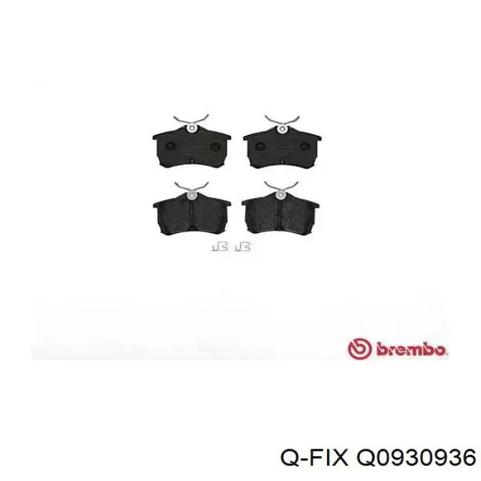 Задние тормозные колодки Q0930936 Q-fix