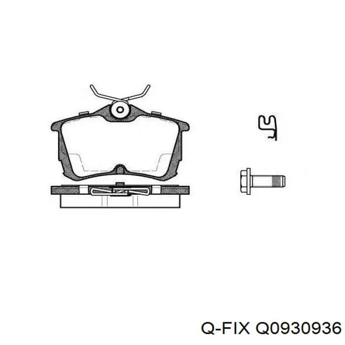 Q0930936 Q-fix Колодки тормозные дисковые комплект