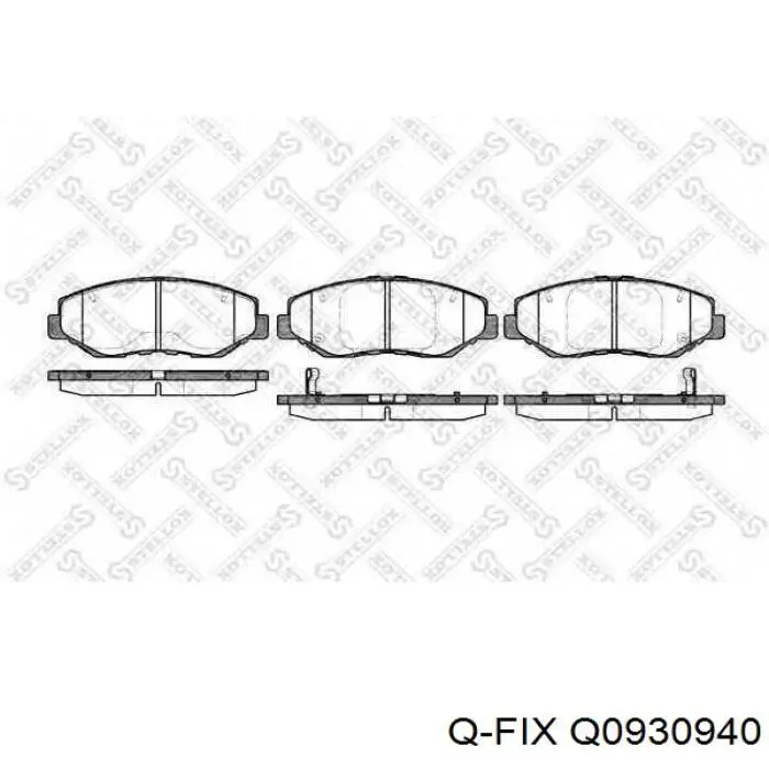 Задние тормозные колодки Q0930940 Q-fix