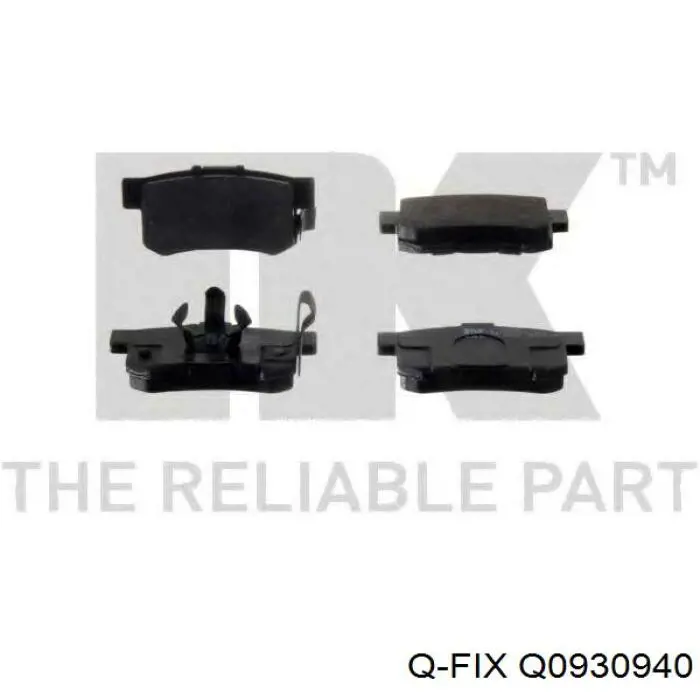 Задние тормозные колодки Q0930940 Q-fix