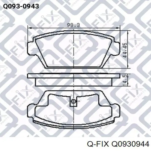 Колодки дисковые  Q-fix Q0930944 цена, от 10.68 USD