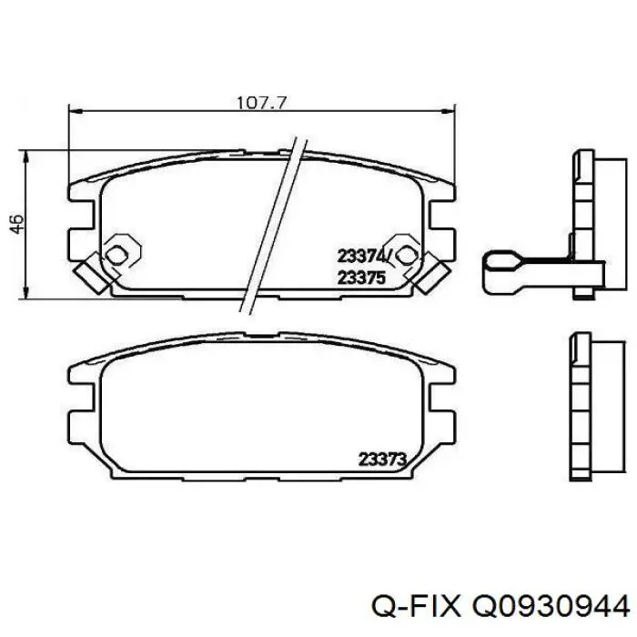 Q0930944 Q-fix Колодки тормозные дисковые комплект