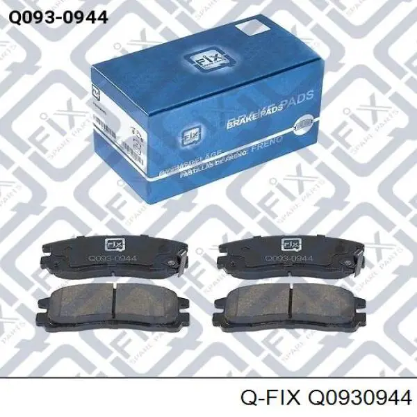 Pastillas de freno traseras Q0930944 Q-fix