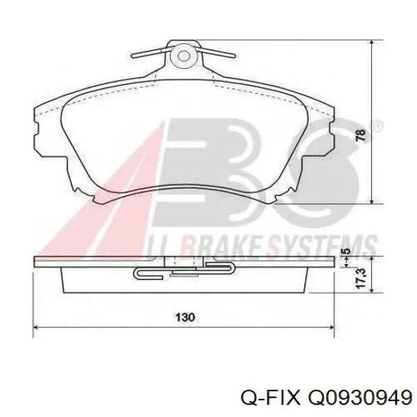 Купить Q0930949 Q-fix Колодки тормозные задние, дисковые