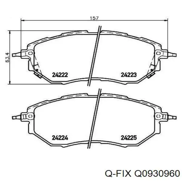 Колодки дисковые  Q-fix Q0930960 цена, от 22.22 USD