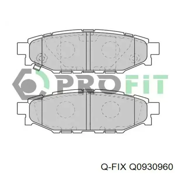 Купить Q0930960 Q-fix Колодки тормозные задние, дисковые