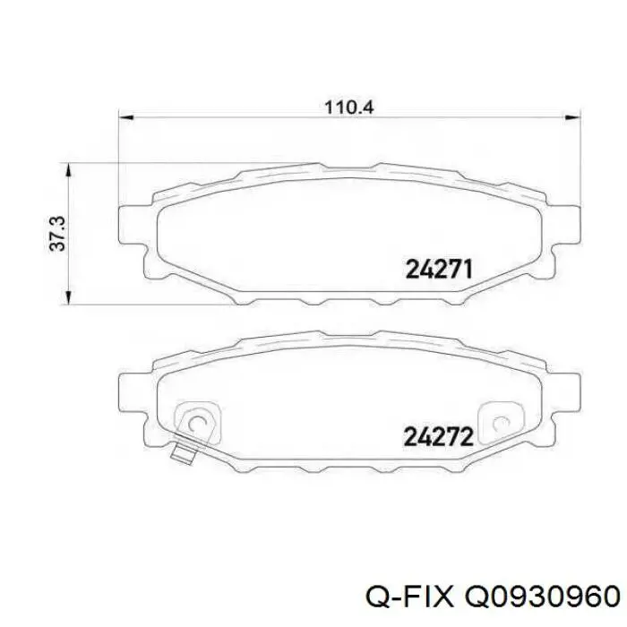 Q0930960 Q-fix Колодки тормозные дисковые комплект