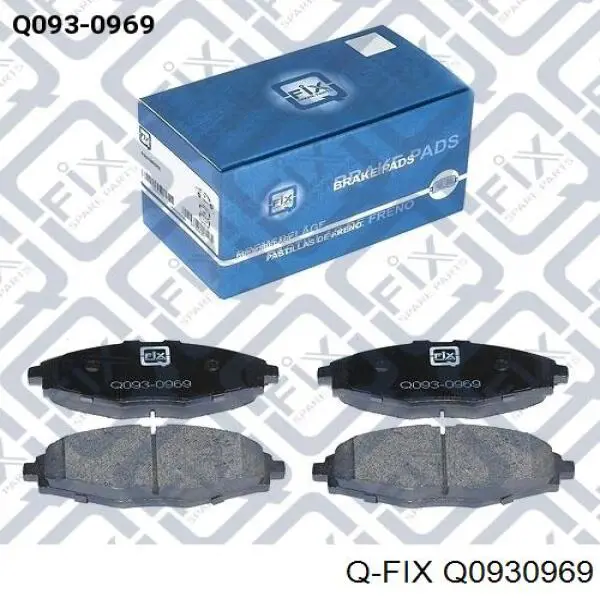 Передние тормозные колодки Q0930969 Q-fix