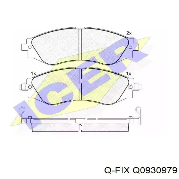 Передние тормозные колодки Q0930979 Q-fix
