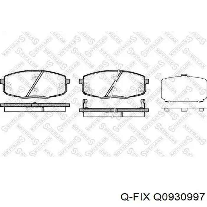 Передние тормозные колодки Q0930997 Q-fix