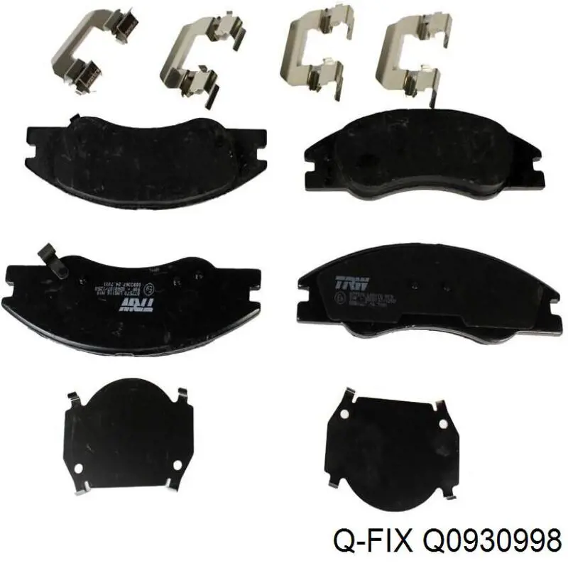 Передние тормозные колодки Q0930998 Q-fix