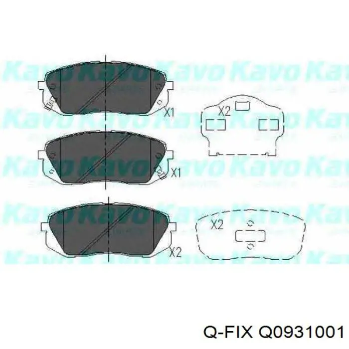 Q0931001 Q-fix Колодки передние