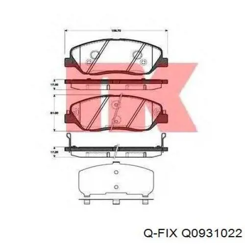 Колодки Q-fix Q0931022 цена, от 19.25 USD