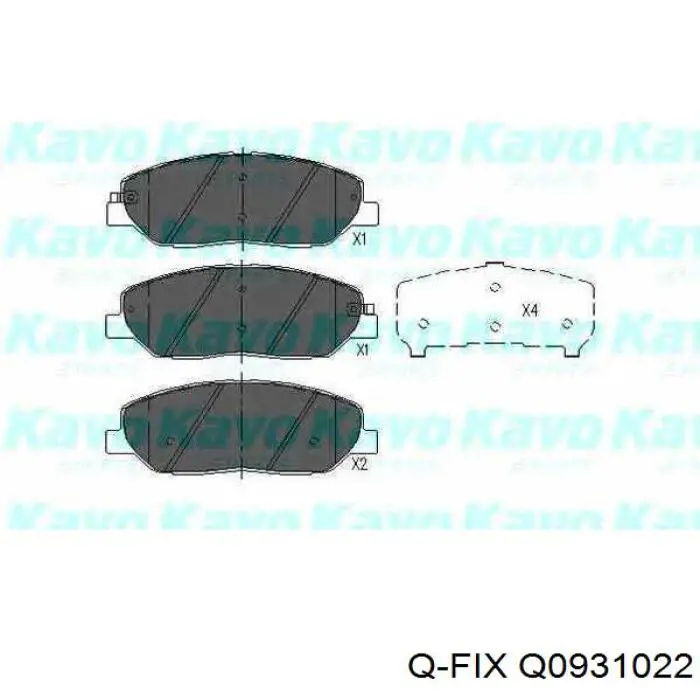 Q0931022 Q-fix Колодки передние
