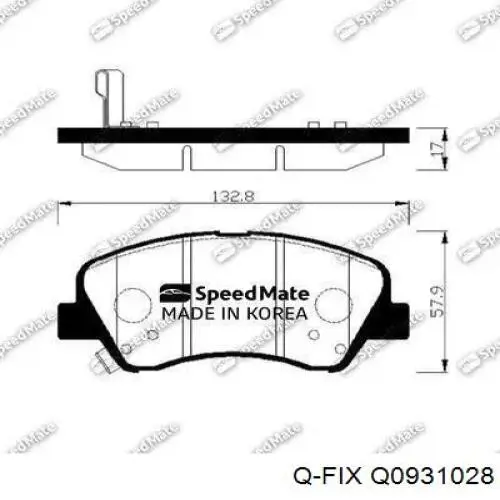 Передние тормозные колодки Q0931028 Q-fix