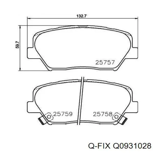 Тормозные колодки Q-fix Q0931028