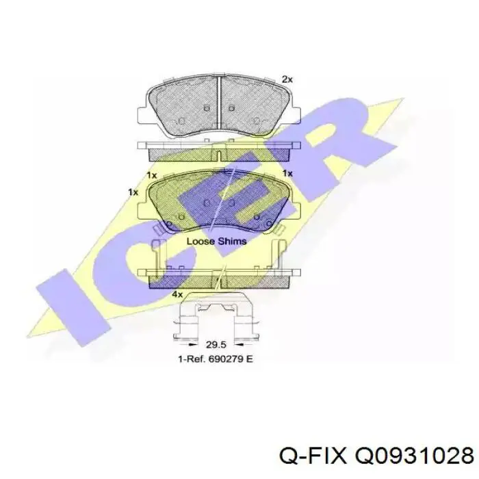 Q0931028 Q-fix Колодки передние