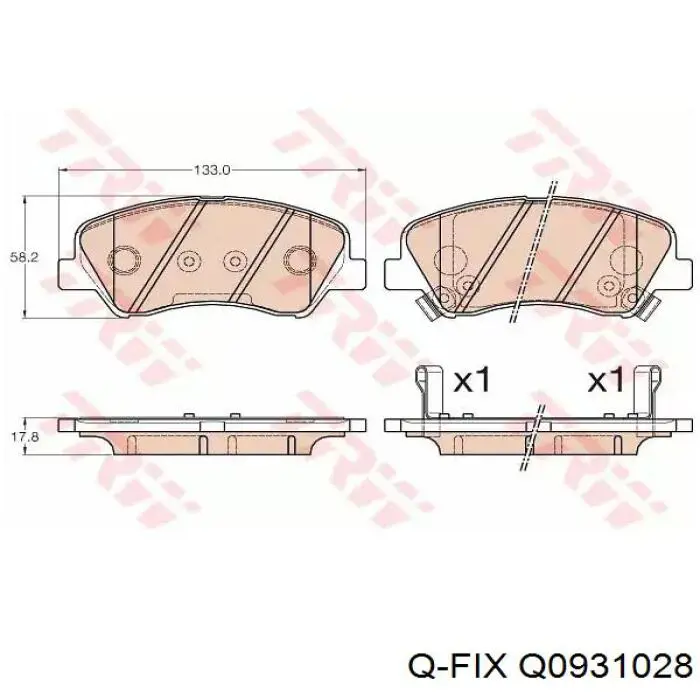 Колодки Q-fix Q0931028 цена, от 22.80 USD