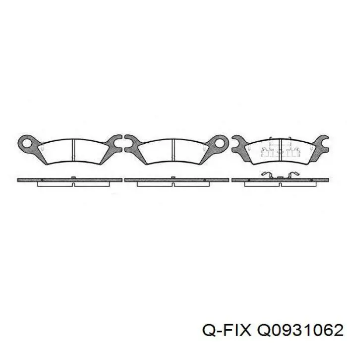Задние тормозные колодки Q0931062 Q-fix