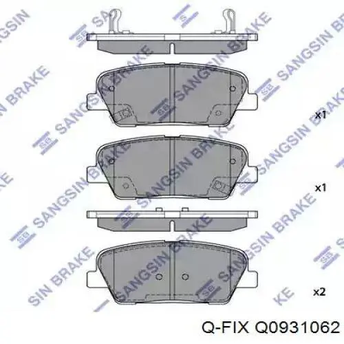 Колодки дисковые  Q-fix Q0931062 цена, от 19.82 USD