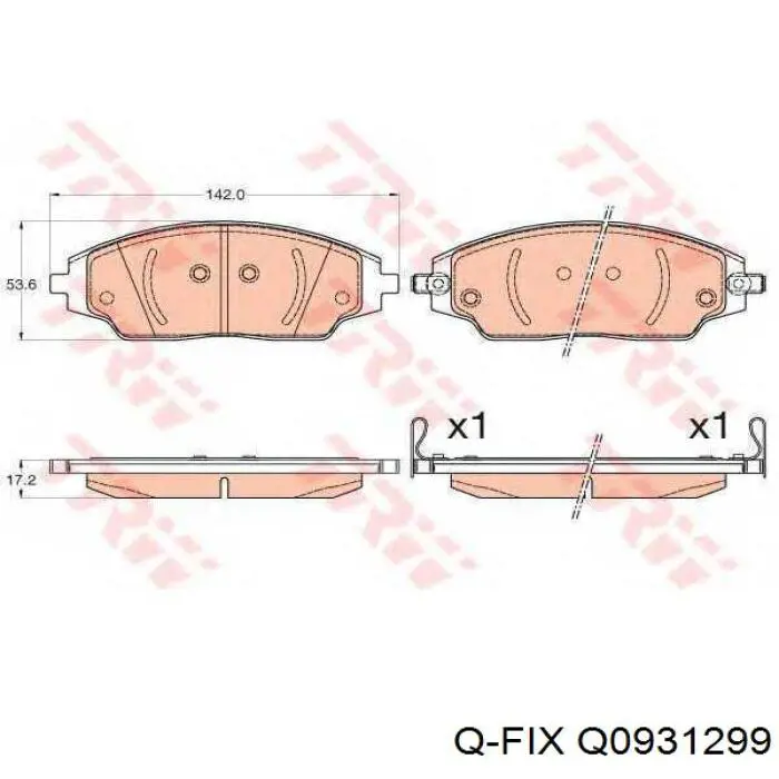 Колодки Q-fix Q0931299 цена, от 20.64 USD