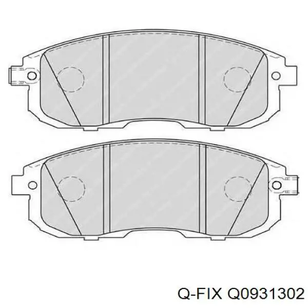 Pastillas de freno delanteras Q0931302 Q-fix