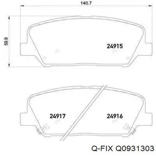 Тормозные колодки Q-fix Q0931303