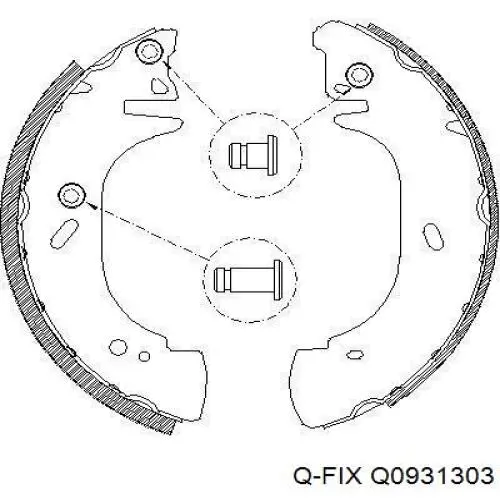 Купить Q0931303 Q-fix Колодки тормозные