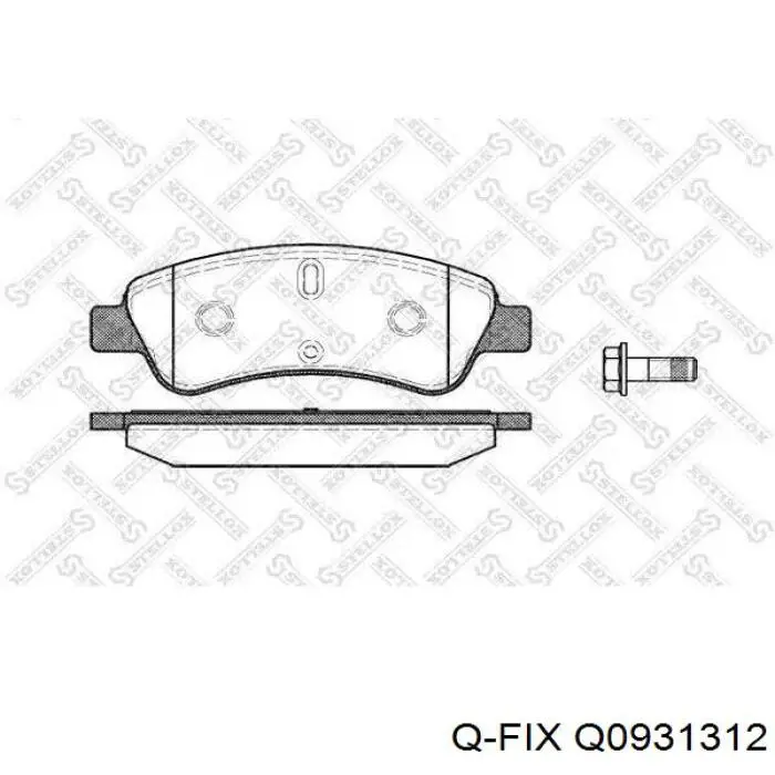 Pastillas de freno delanteras Q0931312 Q-fix