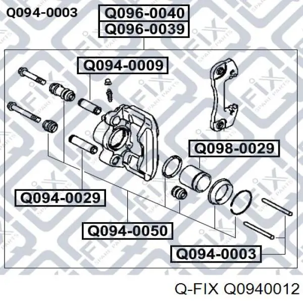 Направляющая суппорта заднего верхняя Q-fix Q0940012 цена, от 4.77 USD