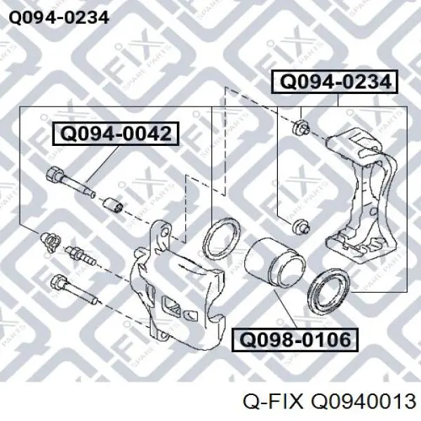 Ремкомплект переднего суппорта Q0940013 Q-fix