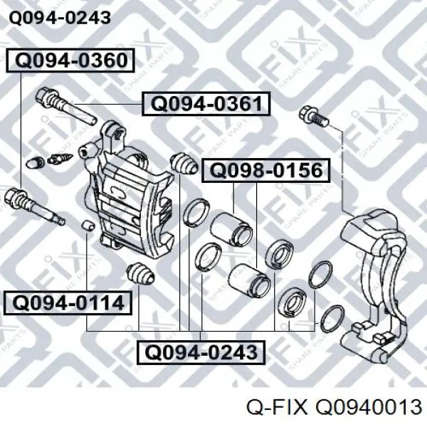 Ремкомплект тормозной системы Q-fix Q0940013 цена, от 5.69 USD