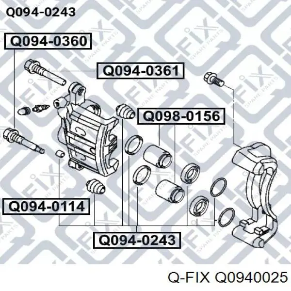 Ремкомплект суппорта Q0940025 Q-fix
