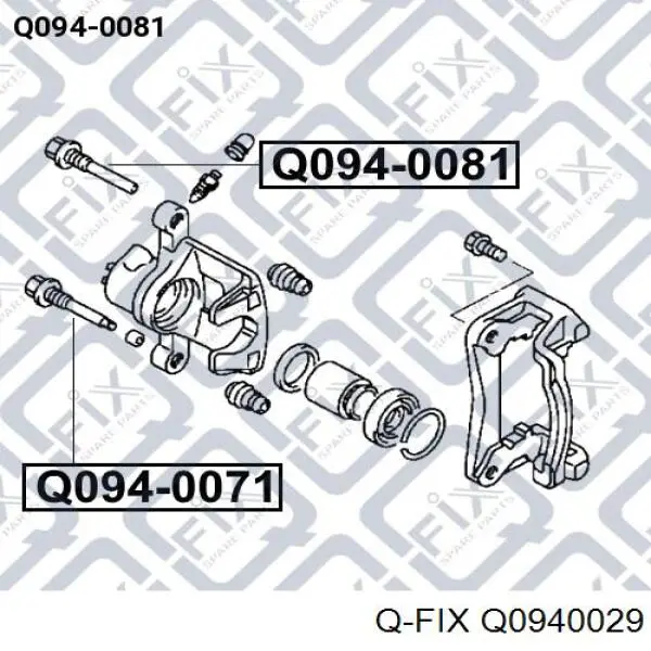 Q0940029 Q-fix Направляющая суппорта заднего нижняя