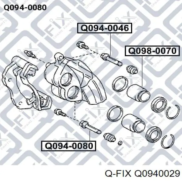 Направляющая суппорта заднего нижняя Q-fix Q0940029 цена, от 3.88 USD