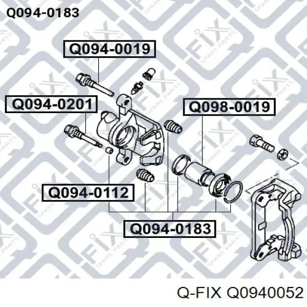 Ремкомплект тормозной системы Q-fix Q0940052 цена, от 8.72 USD