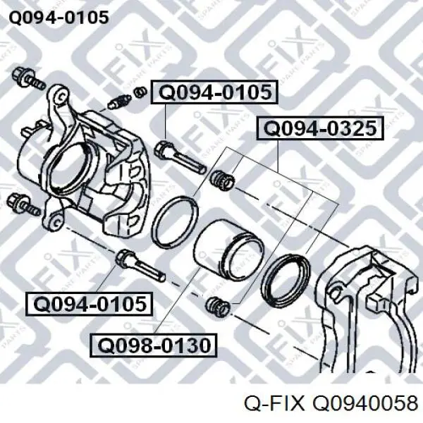Направляющая переднего суппорта Q-fix Q0940058 цена, от 6.03 USD