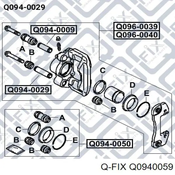 Направляющая переднего суппорта Q-fix Q0940059 цена, от 5.06 USD