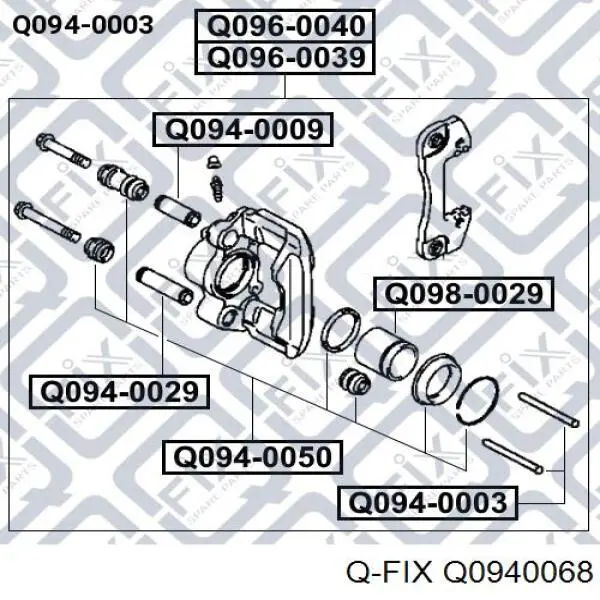 Направляющая суппорта переднего верхняя Q-fix Q0940068 цена, от 4.62 USD