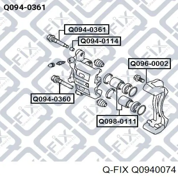 Купить Q0940074 Q-fix Болт тормозного суппорта