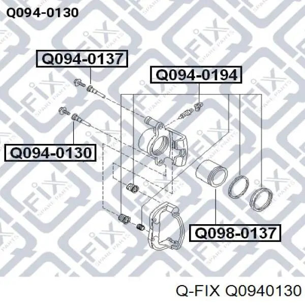 Q0940130 Q-fix kit de reparação de suporte do freio dianteiro