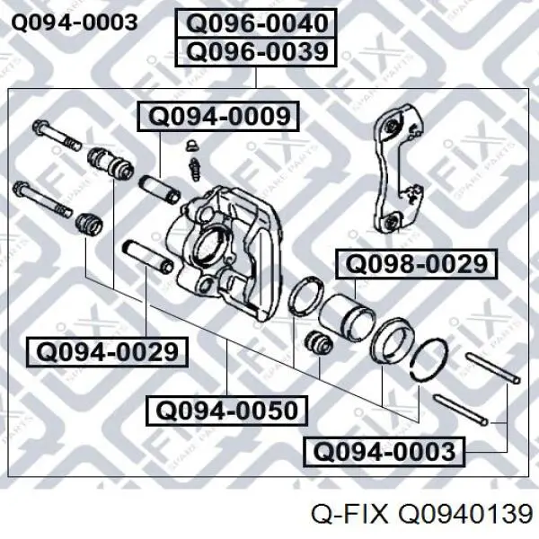 Q0940139 Q-fix guia de suporte traseiro