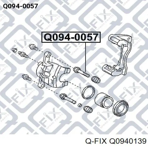 Q0940139 Q-fix Направляющая суппорта заднего