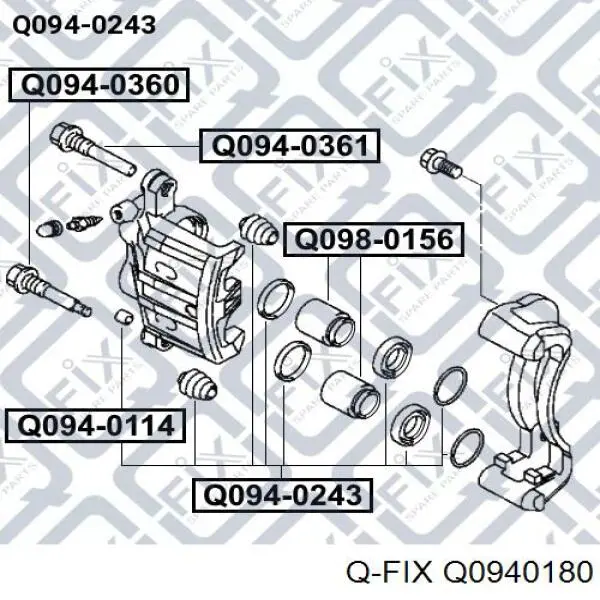 Ремкомплект суппорта 73527 ABS