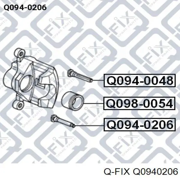 Направляющая суппорта переднего Q0940206 Q-fix