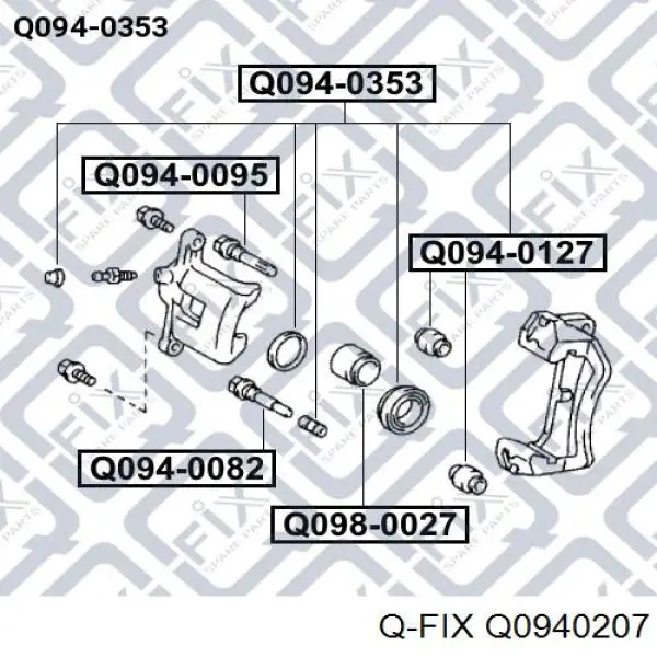 Ремкомплект переднего суппорта Q0940207 Q-fix