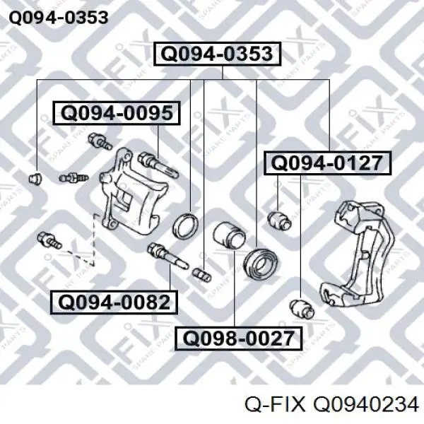 Q0940234 Q-fix kit de reparação de suporte do freio dianteiro