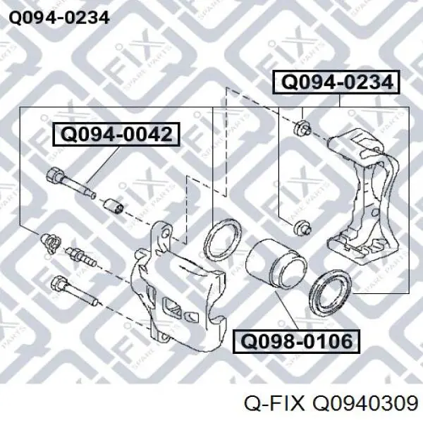 Ремкомплект тормозной системы Q-fix Q0940309 цена, от 13.94 USD